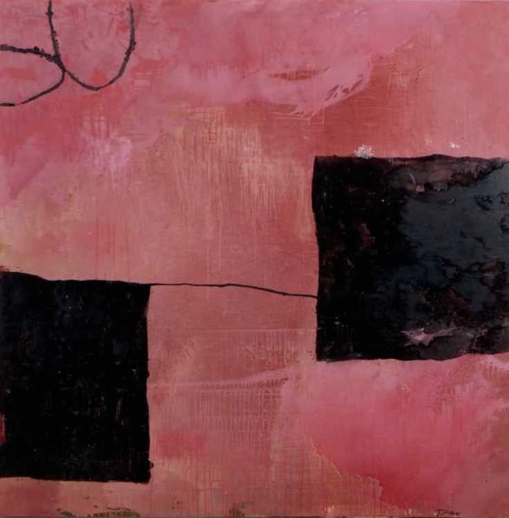 ESPAI-GEOMETRIA 1, 170x170cm - Técnica mixta sobre tela, 1985 - Col·lecció particular
