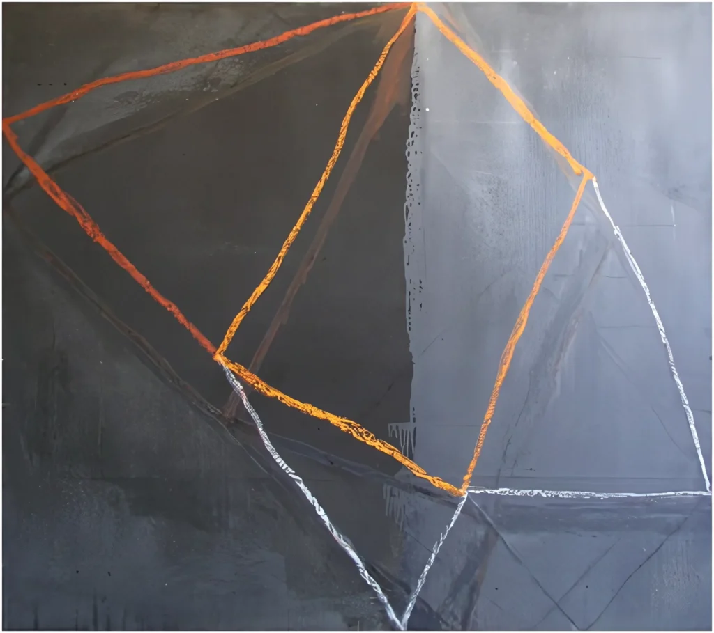Laberint XIV, 160x181cm - Tècnica mixta sobre fusta, 2011